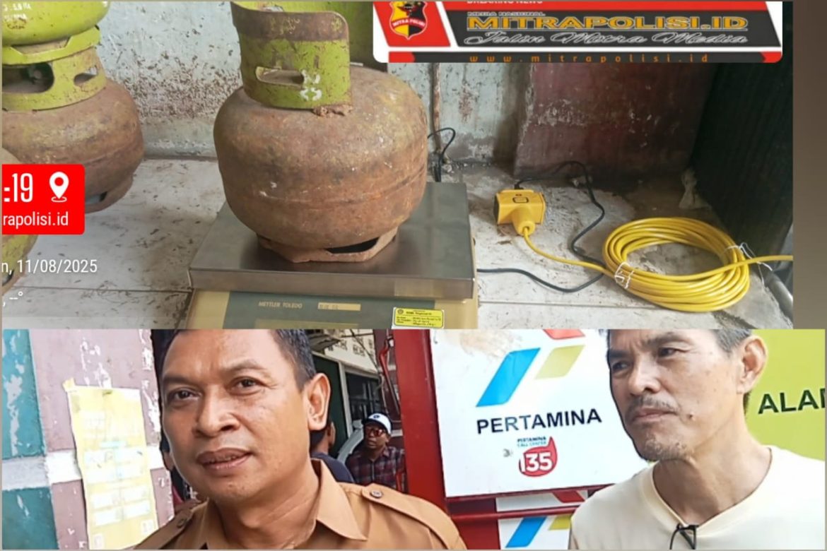 Dinas Kumindag Sambas Bersama UPT Metrologi Legal Melakukan Sidak Ke Sejumlah Agen dan Pangkalan Gas LPG 3 Kg