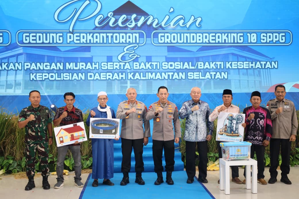 *Kapolri Resmikan Dua SPPG dan Groundbreaking 10 SPPG Baru di Polda Kalsel, Dukung Ketahanan Pangan dengan Gerakan Pangan Murah*
