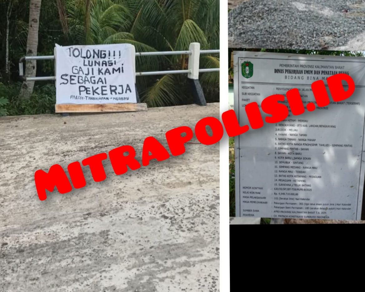 Proyek Jembatan Rp4,9 Miliar di Paloh Memanas: Dugaan Pelanggaran Spek, Material Ilegal, Upah Tukang Rp17 Juta Belum Dibayar — Desakan Audit Menguat