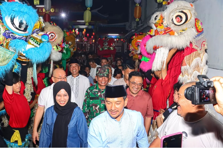 Kapolres Tebing Tinggi AKBP Rina Frillya, S.Ik Hadiri Ritual Penyambutan Dewa-Dewi di Kelenteng Jui Li Dong