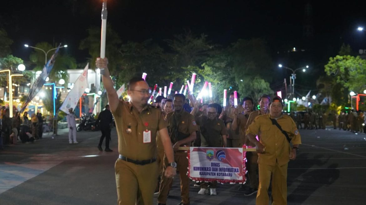 TAPTU dan Pawai Obor Meriahkan Peringatan HUT ke-81 Kemerdekaan RI di Kotabaru
