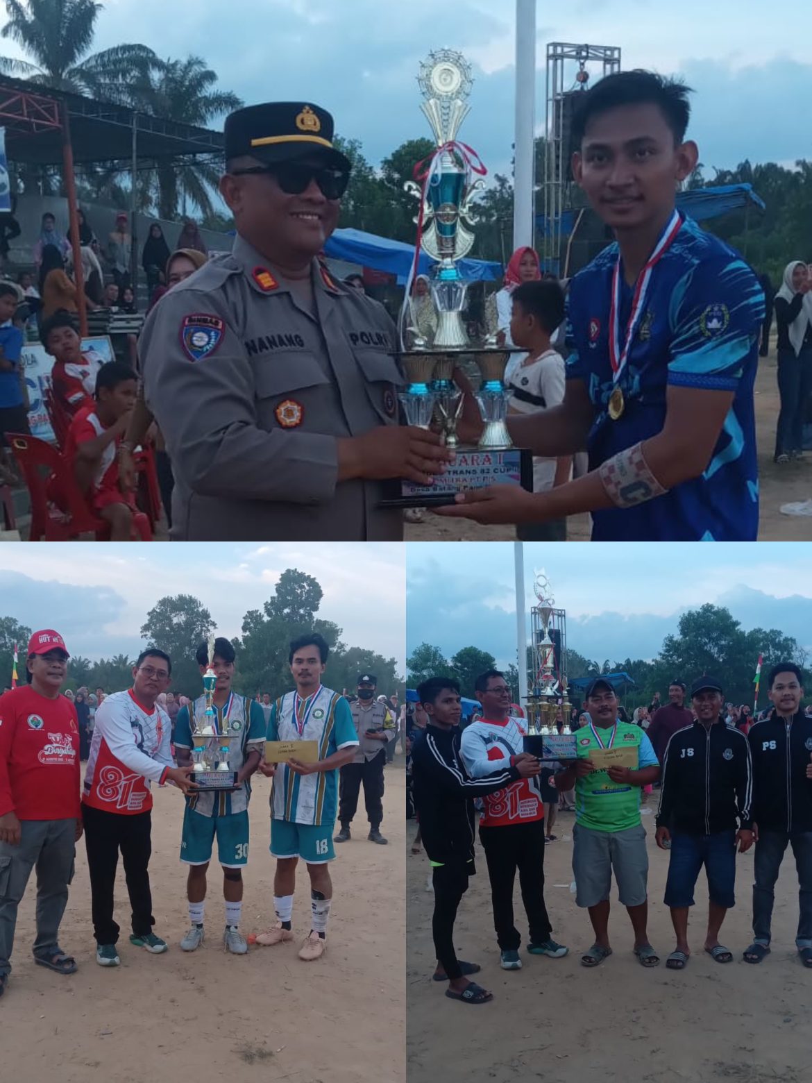 Kasat Bimas Polres Paluta Hadiri Penutupan Bumdes Cup I Desa Batang Pane II