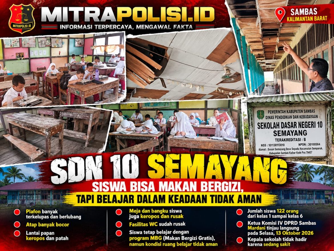 Ironi SDN 10 Semayang: Siswa Bisa Makan Bergizi, tetapi Keamanan Ruang Belajar Jadi Sorotan
